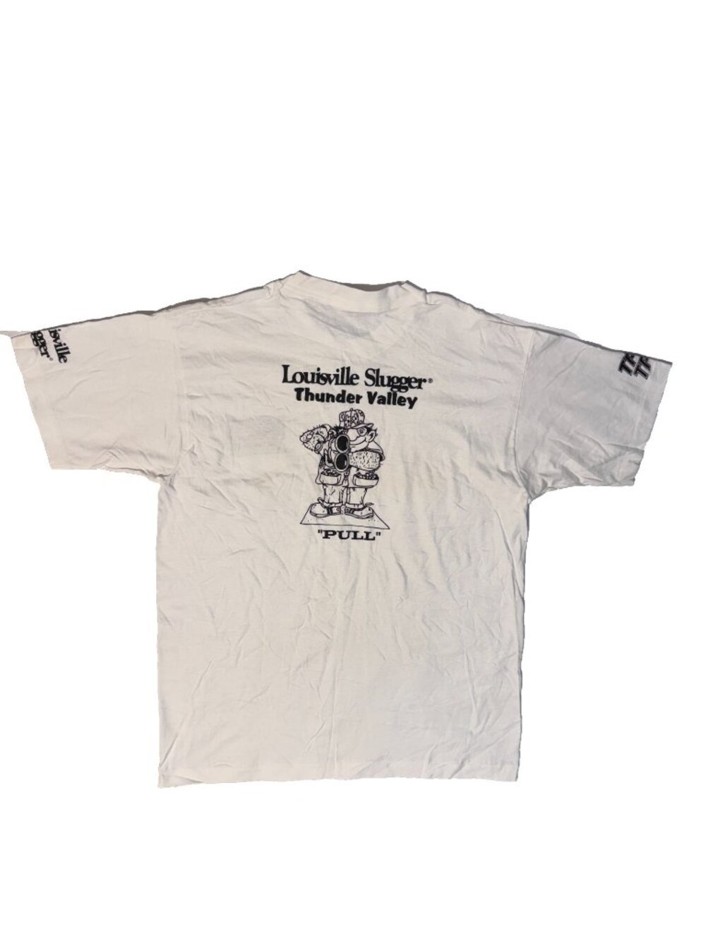 Vintage 90s Louisville Slugger Tee Thunder Valley PULL Funny Redneck Shotgun XL